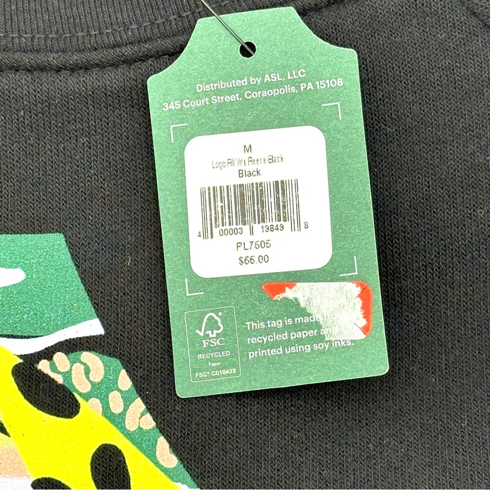 NWT New Public Lands Women's Logo Fleece Raglan Shirt Medium M Black Sweatshirt - Picture 6 of 6